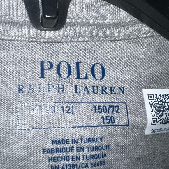 Polo by Ralph Lauren Heather Gray Tee Boys Size 10-12 - Picture 2 of 3